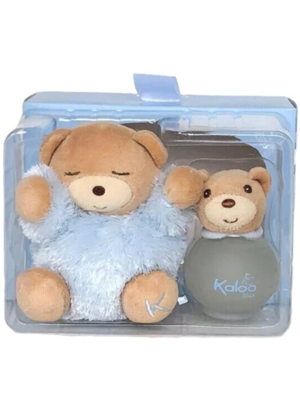 Kaloo  Blue Fluffy  Bear & Scented Water Set Kids' Perfume 50ml New In Box